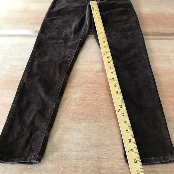 Levi's 721 High Rise Skinny Jeans Women 28 Brown Corduroy Dark Wash Stretch - Picture 9 of 15